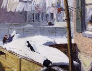 John sloan Backyards,Greenwich Village oil on canvas